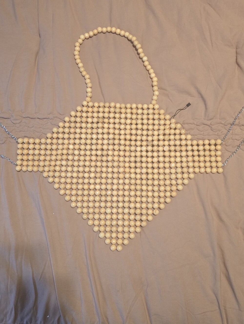 SOLD OUT Zara Ethnic Boho Wooden Beaded Diamond Body Necklace SZ Medium